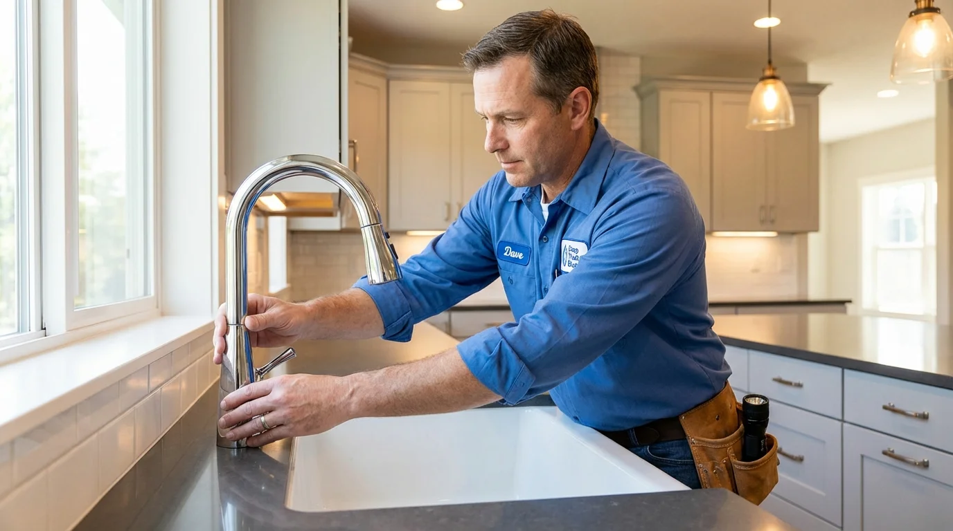 Kitchen faucet installation by Johns Plumbing LLC in Loa